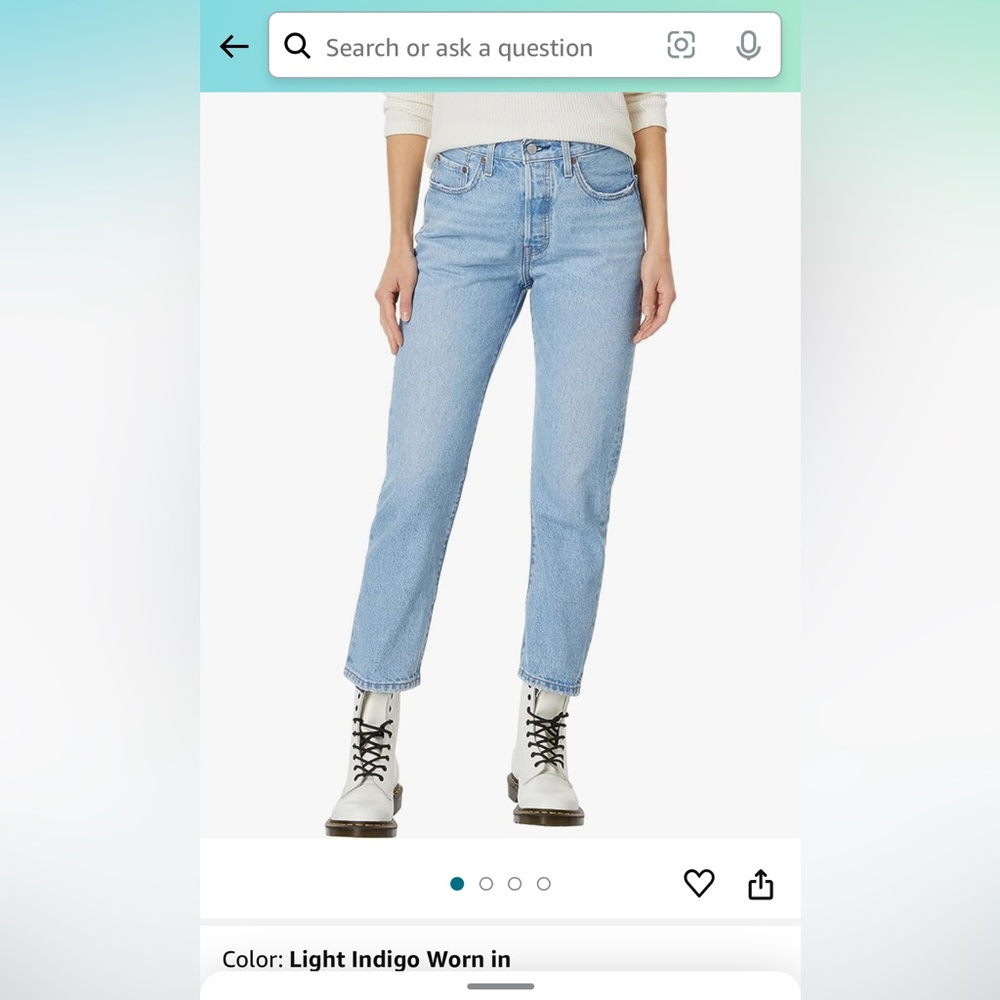 NWT Levi’s Cropped 501
